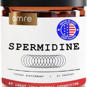 Suplemento de Spermidina Natural 1000mg - 10mg de Spermidina por Dose para Saúde Celular