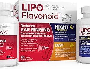 Lipo Flavonoid Day & Night Combo Kit - Alívio Eficaz para Zumbido nos Ouvidos com Melatonina e Vitamina C