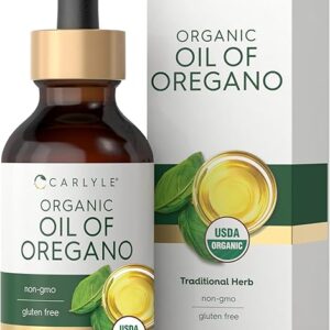 Óleo de Orégano Orgânico em Gotas - Suplemento Herbal Vegano e Não Transgênico para Saúde Natural