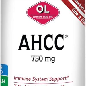 Olympian Labs Premium AHCC 750mg - Suplemento para Saúde Imunológica e Hepática