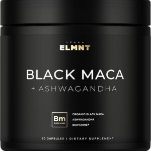 Maca Negra Orgânica 40,000mg com Ashwagandha - Energia e Vitalidade Potencializadas TERRA ELMNT