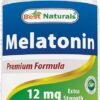 Melatonina 12 mg Best Naturals - Suplemento Natural Para Melhorar Seu Sono e Relaxamento