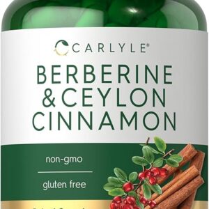 Carlyle Berberina com Canela do Ceilão 2000mg - Suporte Metabólico Vegetariano Sem Glúten