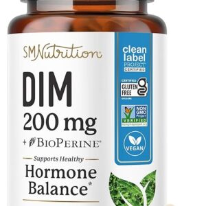 DIM Supplement 200 mg - Suporte ao Equilíbrio Estrogênico para Homens e Mulheres Vegan