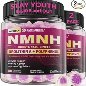 NMNH Gummies NextDia 120 Cápsulas - Suplemento de NAD+ para Regeneração Celular e Foco Mental