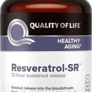 Quality of Life Resveratrol SR 30 Vegicaps - Suplemento Natural Anti Envelhecimento com Potentes Antioxidantes