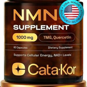 Suplemento NMN 1000mg da Cata-Kor - Energia Celular e Aumento de NAD+ com Quercetina e Resveratrol
