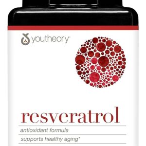 Youtheory Resveratrol Avançado - Suplemento Antioxidante Premium com Superfrutas para Saúde