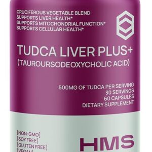 TUDCA Liver Plus+ HMS Nutrition 60 Cápsulas - Suporte Hepático e Limpeza do Fígado Eficaz