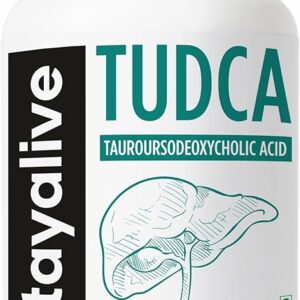 STAY ALIVE Cápsulas de TUDCA 500mg - Suplemento para Saúde do Fígado Sem OGM e Glúten