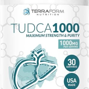 TerraForm Nutrition Max Strength TUDCA 1000mg - Suplemento Premium para Bem-Estar Geral
