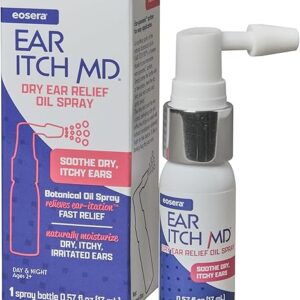 Eosera® Ear Itch MD® - Spray para Alívio Rápido de Coceira no Ouvido com Hidratação Natural