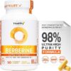 Clean Label Berberine 500mg - Suplemento de Alta Concentração para Saúde Metabólica
