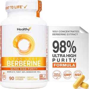 Clean Label Berberine 500mg - Suplemento de Alta Concentração para Saúde Metabólica