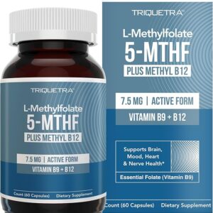 L Methylfolate 7.5mg e Methyl B12 - Suporte ao Humor e Função Cognitiva