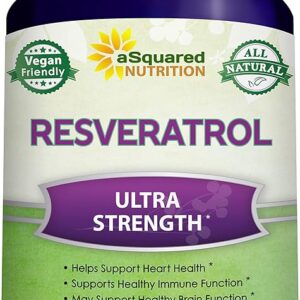 Resveratrol 1000mg aSquared Nutrition - Antioxidante Natural para Saúde Cardiovascular