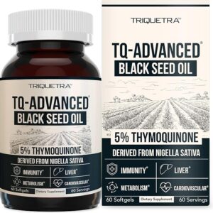 Óleo de Semente Negra em Softgels Triquetra Health - 5% Thymoquinone para Imunidade e Saúde da Pele