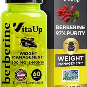 Suplemento de Berberina VitaUp 500mg - Aumenta Energia e Auxilia na Gestão de Peso
