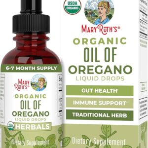 Óleo de Orégano Orgânico MaryRuth - Suporte Imunológico e Digestivo em 200 Doses