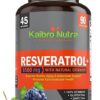 Kaibro Nutra Resveratrol 1500mg - Suplemento Antioxidante para Pele e Imunidade