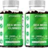 Gomas de Irish Sea Moss Vitamatic 2 Pack - Suporte à Tireoide e Imunidade com Energização