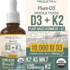 Vitamina D3 10.000 UI com K2 MK-7 - Suporte Imunológico e Saúde Óssea 100% Vegano