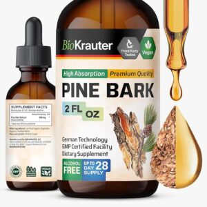 Extrato de Casca de Pinheiro BIO KRAUTER 2 Fl Oz - Antioxidante Vegano e Sem Açúcar