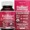 BioBeet® Max Strength - Cápsulas de Beterraba com BioPerine® para Energia e Saúde Cardiovascular