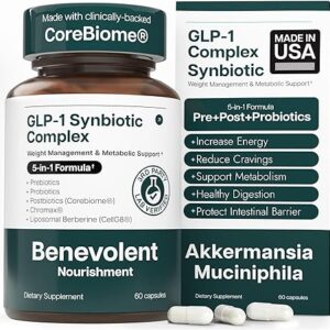 Benevolent GLP-1 Probiótico 60 Cápsulas - Suporte Natural para Controle de Peso e Metabolismo Saudável