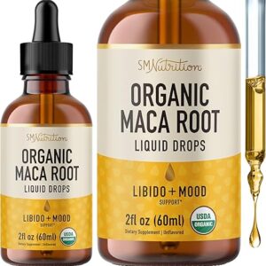 Maca Root Liquid Drops 2 Fl Oz - Suporte Orgânico para Energia e Equilíbrio Hormonal Natural