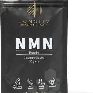 Suplemento de NMN 30g da LongLiv - Potencialize sua Energia Celular e Combata o Envelhecimento