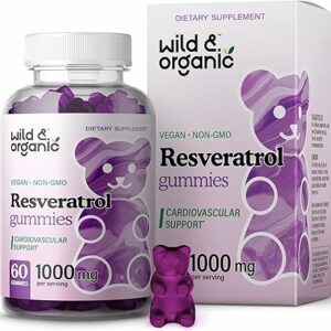 Gomas Veganas de Resveratrol 1000mg - Antioxidante e Suporte à Saúde Cerebral e Imunidade