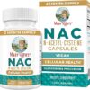 Suplemento NAC MaryRuth Organics 120 Cápsulas - 1000mg de Antioxidante Vegano para Saúde do Fígado
