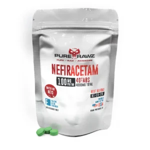 Nefiracetam PureRawz 10g - 99% Pureza Testada com Benefícios para Memória e Cognição - Comprimidos 100mg/40ct/4g