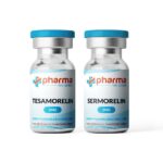 Combo de Peptídeos Tesamorelin e Sermorelin 2mg - Potencialize Massa Muscular e Queima de Gordura