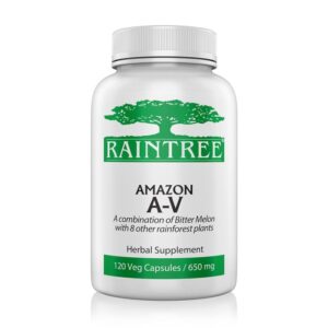 Raintree Amazon A-V 650 mg - Combinação Poderosa de Plantas Tropicais para Suporte Imunológico Natural