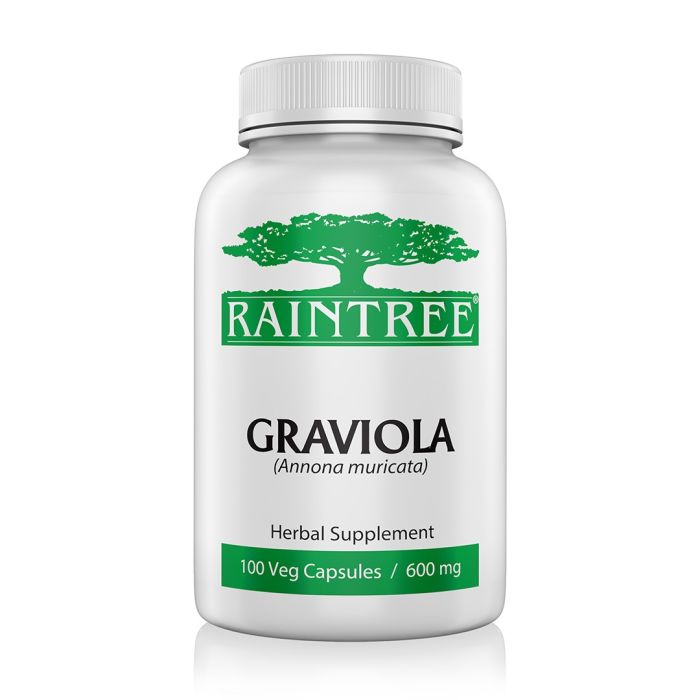 Raintree Graviola 600 mg 100 Cápsulas – Suporte Antioxidante e Imunológico Natural