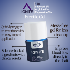 Gel Erétil Ignite Peak 15g - Ação Rápida com Sildenafil