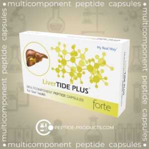 Liver TIDE PLUS FORTE My Real Way - Peptídeo Bioregulator para Saúde do Fígado com 30 Cápsulas