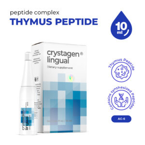Crystagen Lingual Cytogens 10 ml - Suplemento Peptídico para Fortalecer o Sistema Imunológico