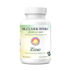 Zinc Bisglycinate Dr. Clark Store 100 Cápsulas - Suporte Imunológico com Absorção Aprimorada para Sua Saúde