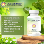 Zinc Bisglycinate Dr. Clark Store 100 Cápsulas - Suporte Imunológico com Absorção Aprimorada para Sua Saúde - 3