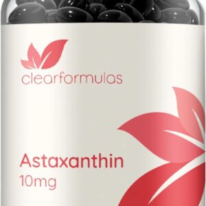 Suplemento de Astaxantina ClearFormulas 180 Softgels - Potente Antioxidante para Pele e Imunidade