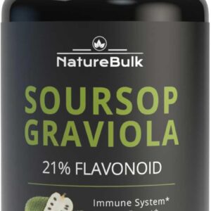 Cápsulas de Graviola 600mg - Suporte Natural para Imunidade, Nature Bulk, 120 Cápsulas