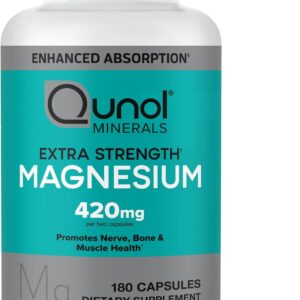Cápsulas de Magnésio Qunol 420mg - Suporte Ósseo e Muscular com Alta Absorção