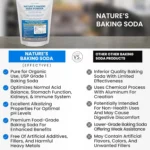 Bicarbonato de Sódio Puro Natures 1lb - Sem Químicos e Alumínio para Culinária e Limpeza - 3