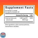 Folinic Acid Seeking Health 90 Cápsulas - Suporte Metabólico e Saúde Celular com Folato Metilado - 2