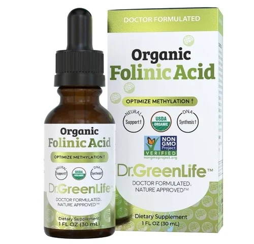 Ácido Folínico Orgânico em Gotas – Suporte Natural para Saúde e Nutrição – 30 ml