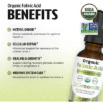 Ácido Folínico Orgânico em Gotas - Suporte Natural para Saúde e Nutrição - 30 ml - 3