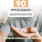 GHK-Cu Peptídeo de Cobre - Suplemento Anti-Idade com Colágeno Marinho e Biotina para Pele e Cabelos Saudáveis - 6